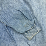 Vintage 90s Tommy Hilfiger Denim Shirt Mens Large Blue Tommy Jeans Button Up