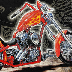 Vintage Y2K Ride Loud American Motor T Shirt Mens 2XL Black Faded Motorcycle Tee