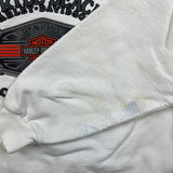 Vintage 2006 Harley Davidson Hoodie Mens Medium White Carolina Biker Hooded Sweater