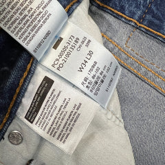 Levi's 505 Jeans Mens 34x30 Blue Medium Wash Regular Fit Straight Stretch Denim Pants