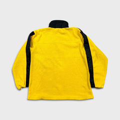 Vintage 90s Ralph Lauren Polo Sport Fleece Mens Medium Yellow 1/4 Zip Outdoor Pullover Jacket