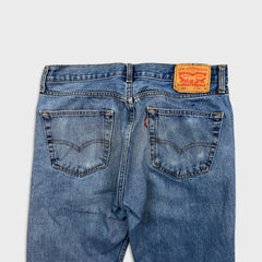 Levi's 505 Jeans Mens 34x30 Blue Regular Fit Straight Leg Medium Wash Denim Pants