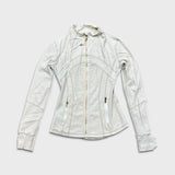 Lululemon Define Jacket Nulu Womens Size 2 White Full Zip Active Track Suit Top