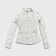 Lululemon Define Jacket Nulu Womens Size 2 White Full Zip Active Track Suit Top