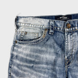 Silver Jeans Co. Zac Mens 34x32 Blue Relaxed Fit Straight Leg Light Wash Denim Pants
