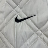 Vintage 90s Nike Jacket Mens Large Black Big Swoosh Reversible Quilted Bomber