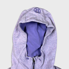 Lululemon Scuba Hoodie Womens Medium Purple Light Cotton Full Zip Sports Sweater