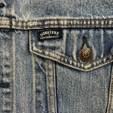 Signature by Levi's Type III Jean Jacket Mens Medium Blue Denim Western Trucker