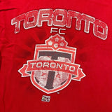 Vintage Y2K Toronto FC T Shirt Mens Medium Red Faded Distressed MLS Soccer Tee