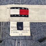 Vintage 90s Tommy Hilfiger Overalls Mens Large Blue Medium Wash Hammer Loop Workwear