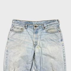 Vintage 90s Levi's 535 Jeans Mens 38x32 Blue Euro Fit Light Wash Wide Leg Baggy Pants