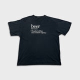 Vintage Y2K Beer Definition T Shirt Mens Large Black Funny Graphic Short Sleeve Tee