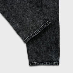 Levi's 512 Jeans Men 34x30 Black Slim Taper Leg Dark Wash Distressed Stretch Denim Pants