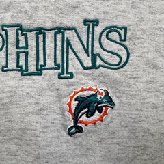 Vintage 90s Miami Dolphins Sweatshirt Mens XL Gray NFL Football Pullover Crewneck