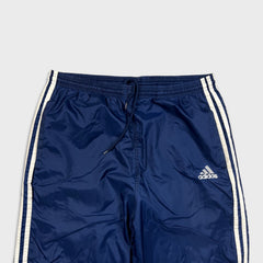 Vintage 90s Adidas Track Pants Mens Medium Blue 3 Stripes Active Athletic