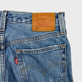 Levi's 501 Jeans Womens 25x30 Blue Original Fit Straight Distressed Medium Wash Pants