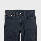 Levi's 511 Jeans Mens 32x32 Black Slim Fit Mid Rise Fade Dark Wash Stretch Denim Pants