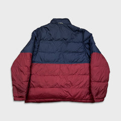 Tommy Hilfiger Jacket Mens Medium Red Reversible Down Puffer Heavy Coat