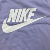 Nike Sportswear Sweatshirt Womens Medium Purple Swoosh Graphic Pullover Crewneck