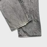 Levi's 501 Jeans Mens 34x32 Gray Original Fit Straight Faded Stone Washed Denim Pants