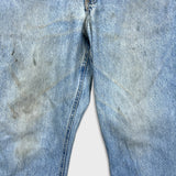 Carhartt B18 STW Jeans Mens 37x30 Traditional Fit Taper Faded Distress Workwear Pants