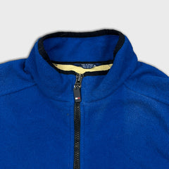 Vintage 90s Tommy Hilfiger Fleece Mens Large Blue Full Zip Tommy Flag Distressed Jacket