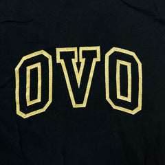 October's Very Own Long Sleeve Shirt Mens Medium Black OVO Collegiate Spell Out Tee
