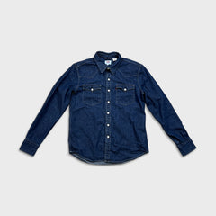 Levi's Barstow Western Denim Shirt Mens Small Dark Wash Long Sleeve Button Up