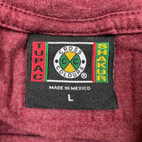 Cross Colours Tupac Shakur T Shirt Mens Large Red Portrait Graphic Rap Tee