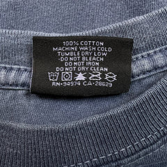 Stussy T Shirt Mens Small Blue Faded Washed Classic Logo Spell Out Graphic Tee