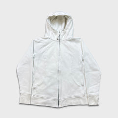 Lululemon Scuba Hoodie Womens Size 12 White Full Zip Sports Hooded Sweater