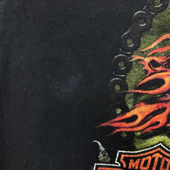 2013 Harley Davidson Sleeveless Mens XL Black Attitude Flame Skull Tank Top