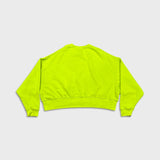 Nike Sportswear Sweatshirt Womens Medium Green Swoosh Cropped Pullover Crewneck