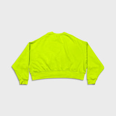 Nike Sportswear Sweatshirt Womens Medium Green Swoosh Cropped Pullover Crewneck