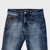 Polo Ralph Lauren Jeans Mens 32x28 Blue Medium Wash Western Cowboy Embroidered Pants