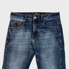 Polo Ralph Lauren Jeans Mens 32x28 Blue Medium Wash Western Cowboy Embroidered Pants