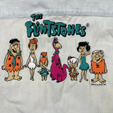Vintage 1994 Flintstones Denim Shirt Mens XL Blue Light Wash Cartoon Button Up