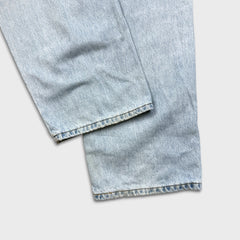 Vintage 90s Levi's 535 Jeans Mens 38x32 Blue Euro Fit Light Wash Wide Leg Baggy Pants