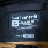 Carhartt Fleece Mens XL Brown Relaxed Fit T Snap Workwear Outdoor Jacket
