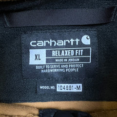 Carhartt Fleece Mens XL Brown Relaxed Fit T Snap Workwear Outdoor Jacket