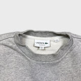 Lacoste Sweatshirt Mens Medium Gray Classic Fit Color Block Pullover Crewneck