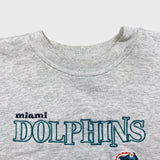 Vintage 90s Miami Dolphins Sweatshirt Mens XL Gray NFL Football Pullover Crewneck