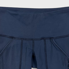 Lululemon Practice Daily Pants Womens Size 2 Blue Mid Rise Yoga Leggings Tights