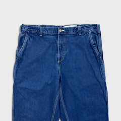 Carhartt Jeans Mens 36x32 Blue Original Dungaree Fit Workwear Baggy Denim Pants