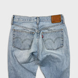 Levi's 501 S Jeans Womens 27x28 Blue Skinny Fit Slim Taper Leg Light Wash Denim Pants