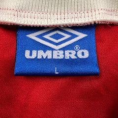 Vintage 90s Sporting Braga Umbro Soccer Jersey Mens Large Red Portugal