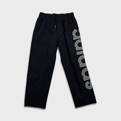 Adidas Originals Track Pants Mens Large Black Relaxed Spell Out Athletic