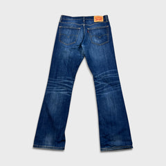 Levi's 527 Bootcut Jeans Mens 31x32 Blue Slim Fit Mid Rise Dark Wash Stretch Denim Pants