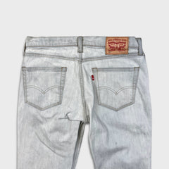 Levi's 511 Jeans Mens 34x32 Gray Slim Fit Straight Leg Stretch Stone Wash Denim Pants