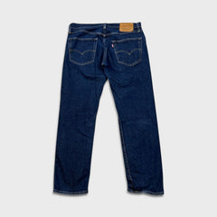 Levi's 502 Jeans Mens 32x28 Blue Regular Taper Fit Dark Wash Stretch Denim Pants
